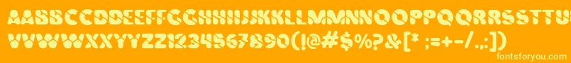 Vinilo Font – Yellow Fonts on Orange Background