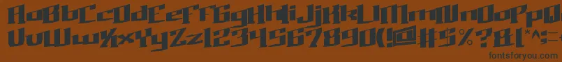 Шрифт BadBoy – чёрные шрифты на коричневом фоне