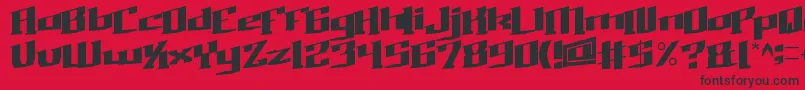 BadBoy Font – Black Fonts on Red Background