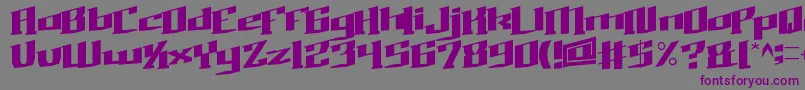 BadBoy-Schriftart – Violette Schriften auf grauem Hintergrund