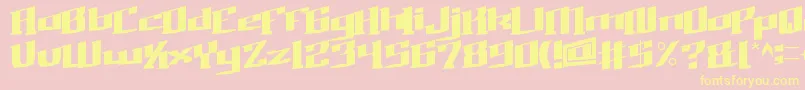 BadBoy Font – Yellow Fonts on Pink Background