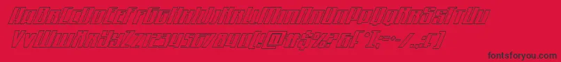 Quantummaliceoutital Font – Black Fonts on Red Background