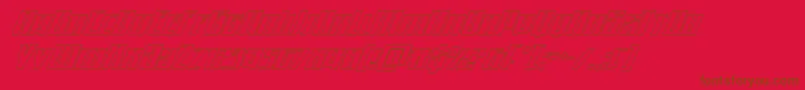 Quantummaliceoutital Font – Brown Fonts on Red Background