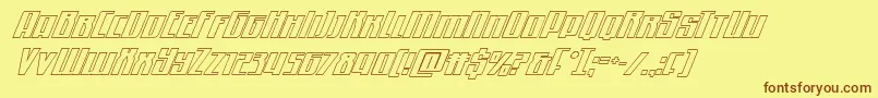 Quantummaliceoutital Font – Brown Fonts on Yellow Background