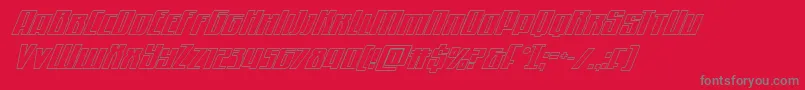 Quantummaliceoutital Font – Gray Fonts on Red Background