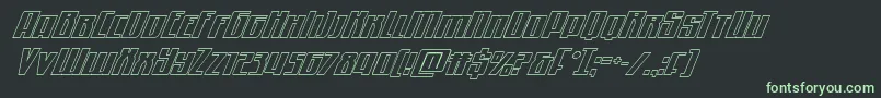 Quantummaliceoutital Font – Green Fonts on Black Background