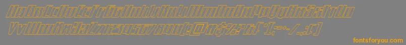 Quantummaliceoutital Font – Orange Fonts on Gray Background