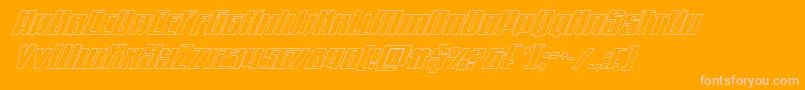 Quantummaliceoutital Font – Pink Fonts on Orange Background