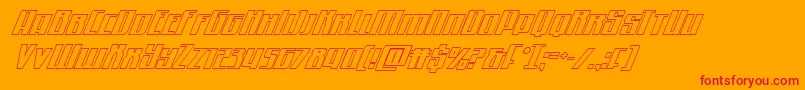 Quantummaliceoutital Font – Red Fonts on Orange Background