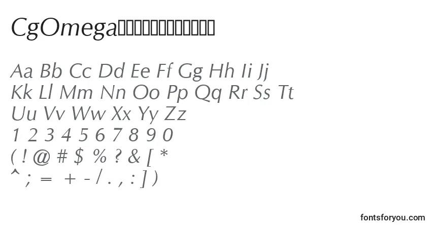 Czcionka CgOmegaРљСѓСЂСЃРёРІ – alfabet, cyfry, specjalne znaki