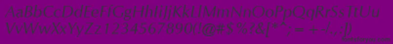 CgOmegaРљСѓСЂСЃРёРІ-Schriftart – Schwarze Schriften auf violettem Hintergrund