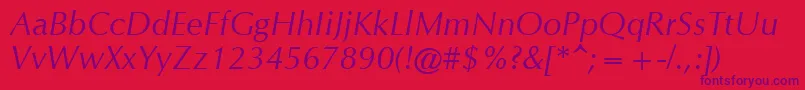 CgOmegaРљСѓСЂСЃРёРІ Font – Purple Fonts on Red Background