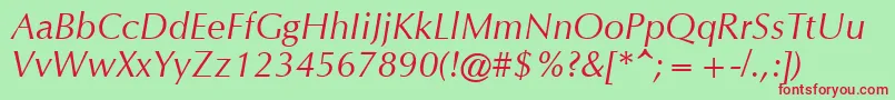 CgOmegaРљСѓСЂСЃРёРІ Font – Red Fonts on Green Background