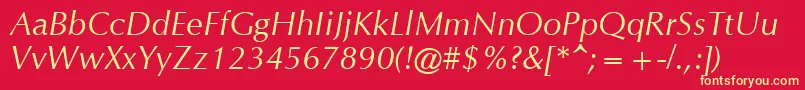 CgOmegaРљСѓСЂСЃРёРІ Font – Yellow Fonts on Red Background