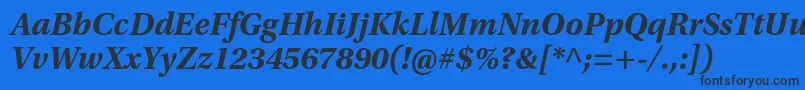 Шрифт UtopiastdBoldit – чёрные шрифты на синем фоне