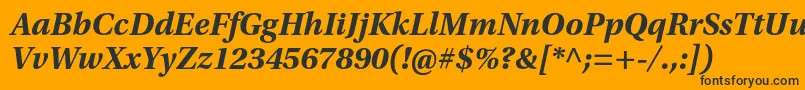 UtopiastdBoldit Font – Black Fonts on Orange Background