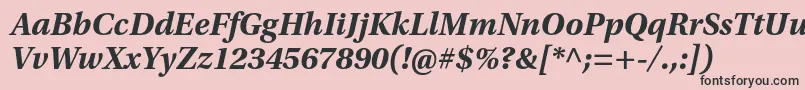 フォントUtopiastdBoldit – ピンクの背景に黒い文字
