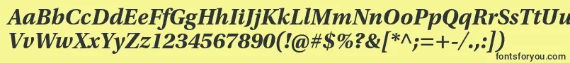 UtopiastdBoldit Font – Black Fonts on Yellow Background