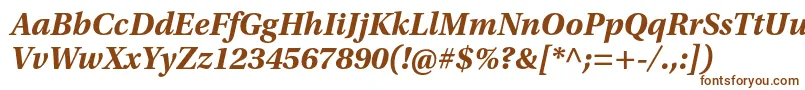 UtopiastdBoldit Font – Brown Fonts on White Background