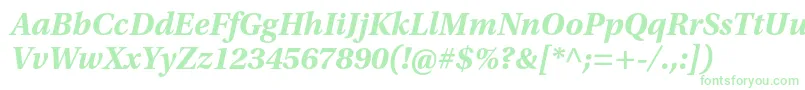 UtopiastdBoldit Font – Green Fonts on White Background