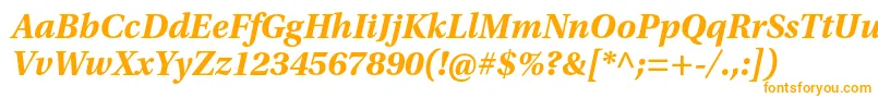 UtopiastdBoldit-fontti – oranssit fontit valkoisella taustalla