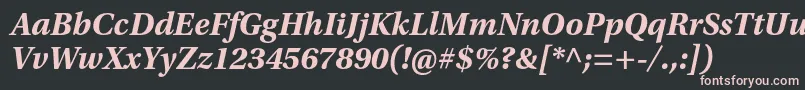 UtopiastdBoldit Font – Pink Fonts on Black Background