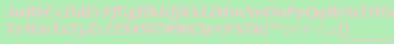 Шрифт UtopiastdBoldit – розовые шрифты на зелёном фоне