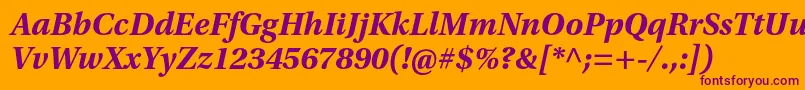 UtopiastdBoldit Font – Purple Fonts on Orange Background