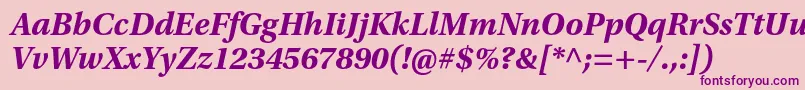 UtopiastdBoldit Font – Purple Fonts on Pink Background
