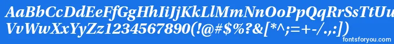 UtopiastdBoldit Font – White Fonts on Blue Background