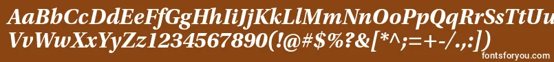 Шрифт UtopiastdBoldit – белые шрифты на коричневом фоне