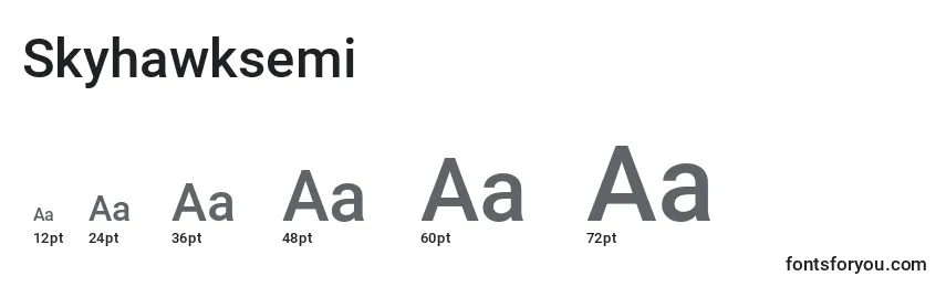 Skyhawksemi Font Sizes