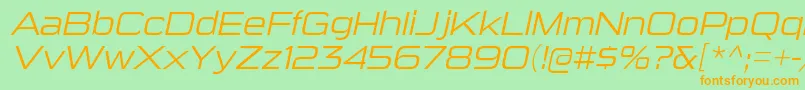 SuigenerisltItalic Font – Orange Fonts on Green Background