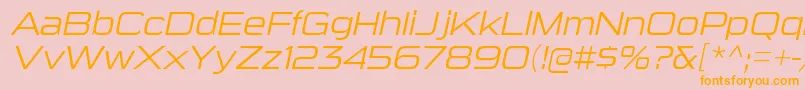 SuigenerisltItalic Font – Orange Fonts on Pink Background