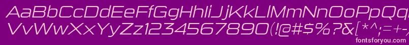 SuigenerisltItalic Font – Pink Fonts on Purple Background