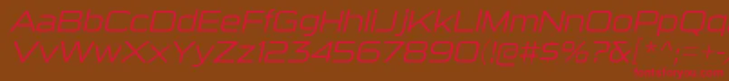 SuigenerisltItalic Font – Red Fonts on Brown Background