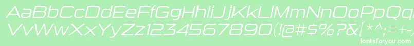 フォントSuigenerisltItalic – 緑の背景に白い文字