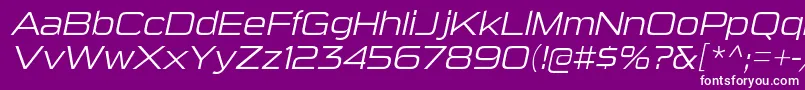 SuigenerisltItalic Font – White Fonts on Purple Background