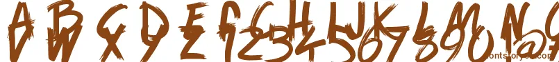 Шрифт GameOfBrush – коричневые шрифты на белом фоне