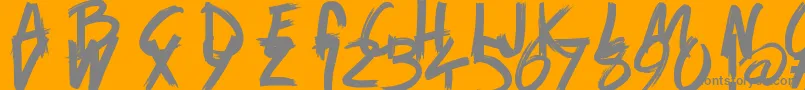 Police GameOfBrush – polices grises sur fond orange