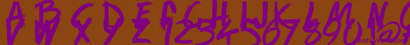 GameOfBrush Font – Purple Fonts on Brown Background