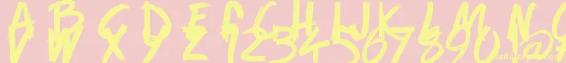 GameOfBrush Font – Yellow Fonts on Pink Background