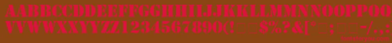 Stamp Font – Red Fonts on Brown Background