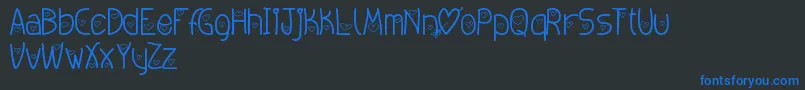 Amoremio Font – Blue Fonts on Black Background