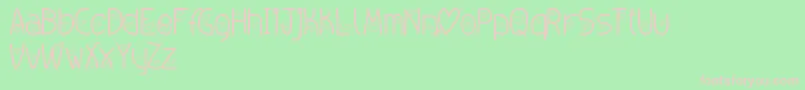 Amoremio Font – Pink Fonts on Green Background