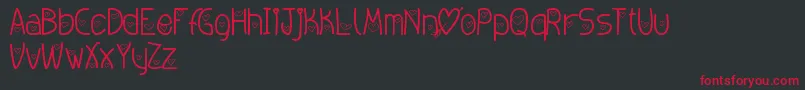 Amoremio Font – Red Fonts on Black Background
