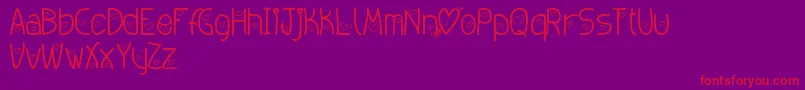 Amoremio Font – Red Fonts on Purple Background