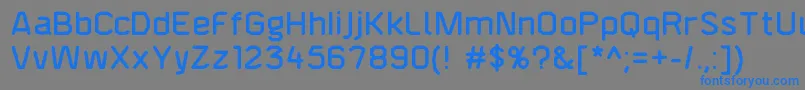 F4aagentroundeddemi Font – Blue Fonts on Gray Background