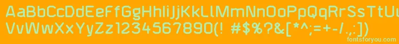 F4aagentroundeddemi Font – Green Fonts on Orange Background