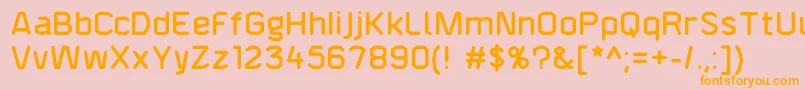 F4aagentroundeddemi Font – Orange Fonts on Pink Background